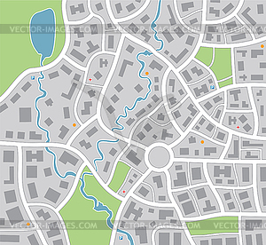 City Map   Color Vector Clipart