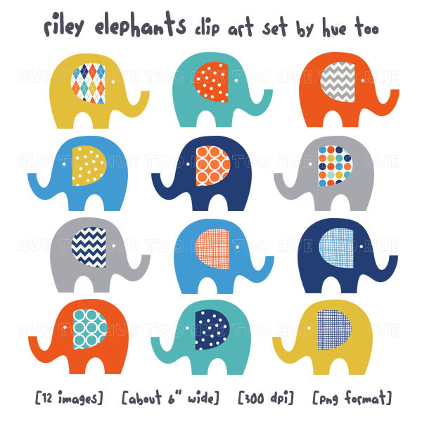 Clip Art Elephants Boy Elephant Clipart Bright Orange By Huetoo