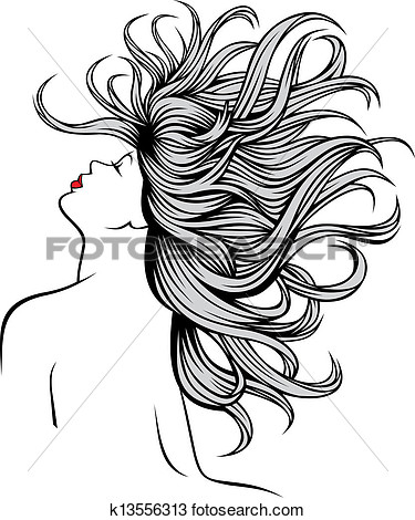 Clipart   Girl With Nice Hairs From My Fantasy   Fotosearch   Search