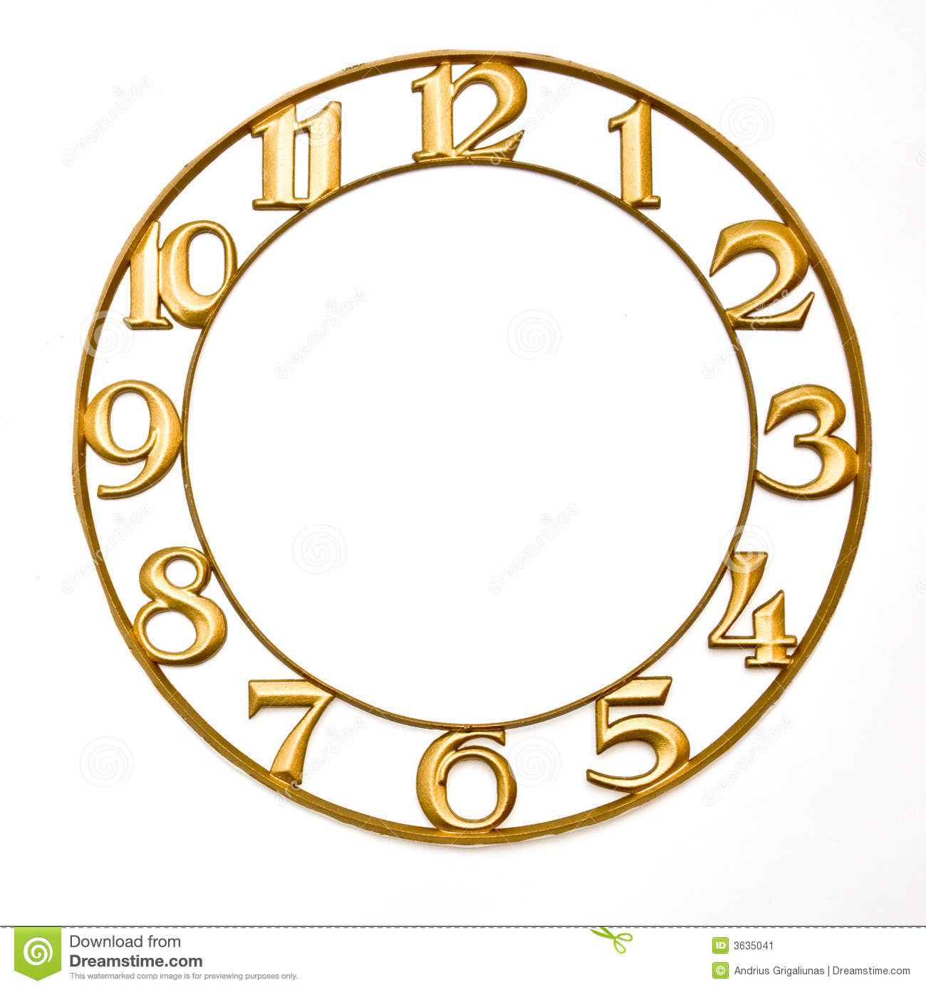 Clock Face Without Hands On White Background Mr No Pr No 3 4733 6