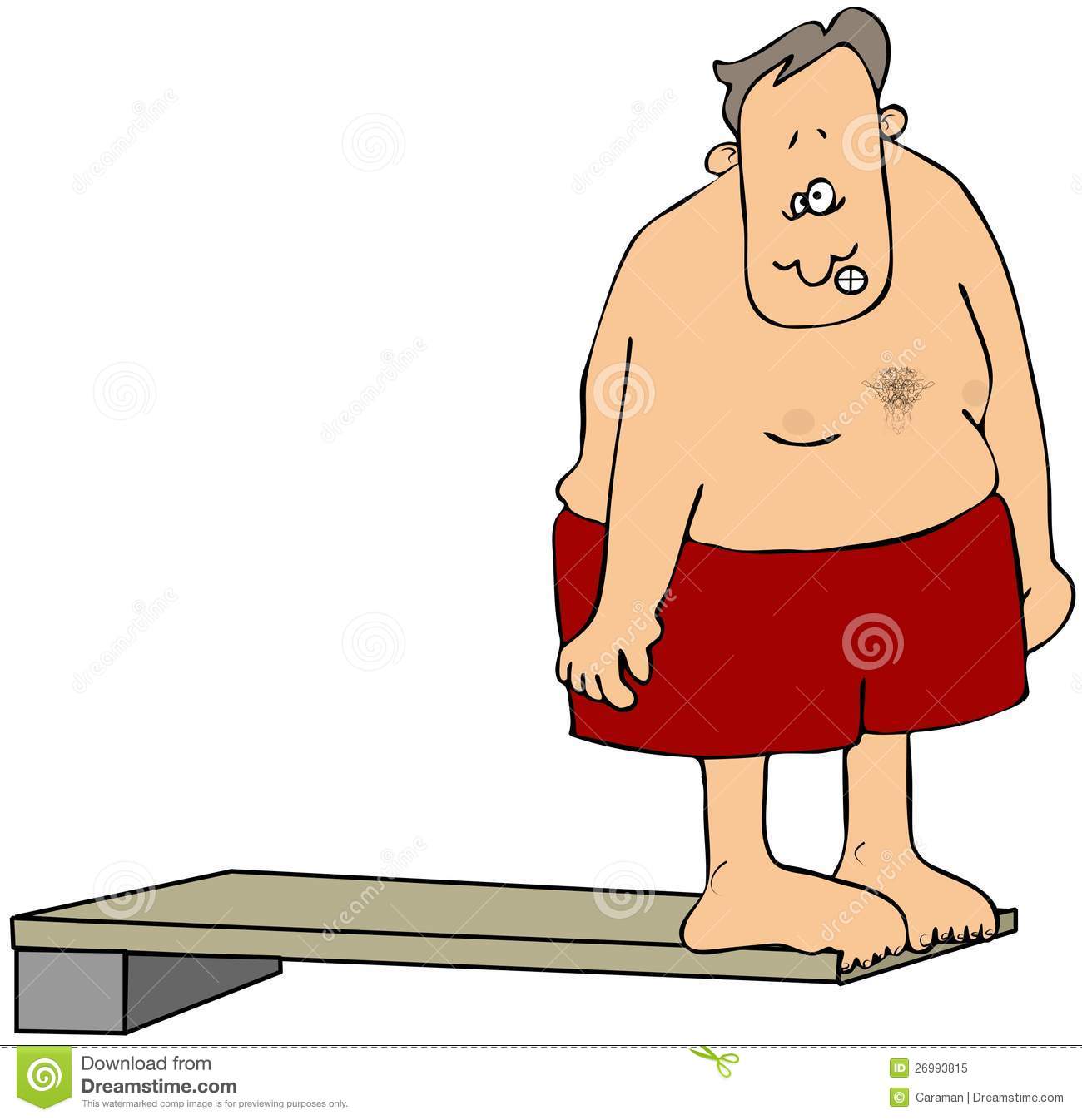 Diving Board Clipart Man On A Diving Board