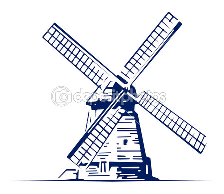 Dutch Windmills Clipart   Free Clip Art Images