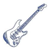 Electric Guitar Clipart Black And White   Clipart Panda   Free Clipart    