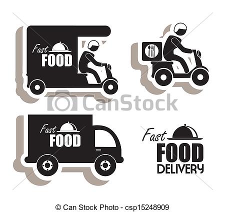 Food Delivery Truck Clipart Vector   Delivery Food