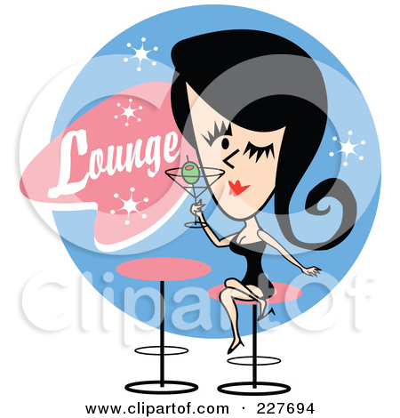 Free  Rf  Clipart Illustration Of A Retro Woman Drinking Coffee