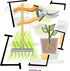 Gardening Tools Vector Clip Art