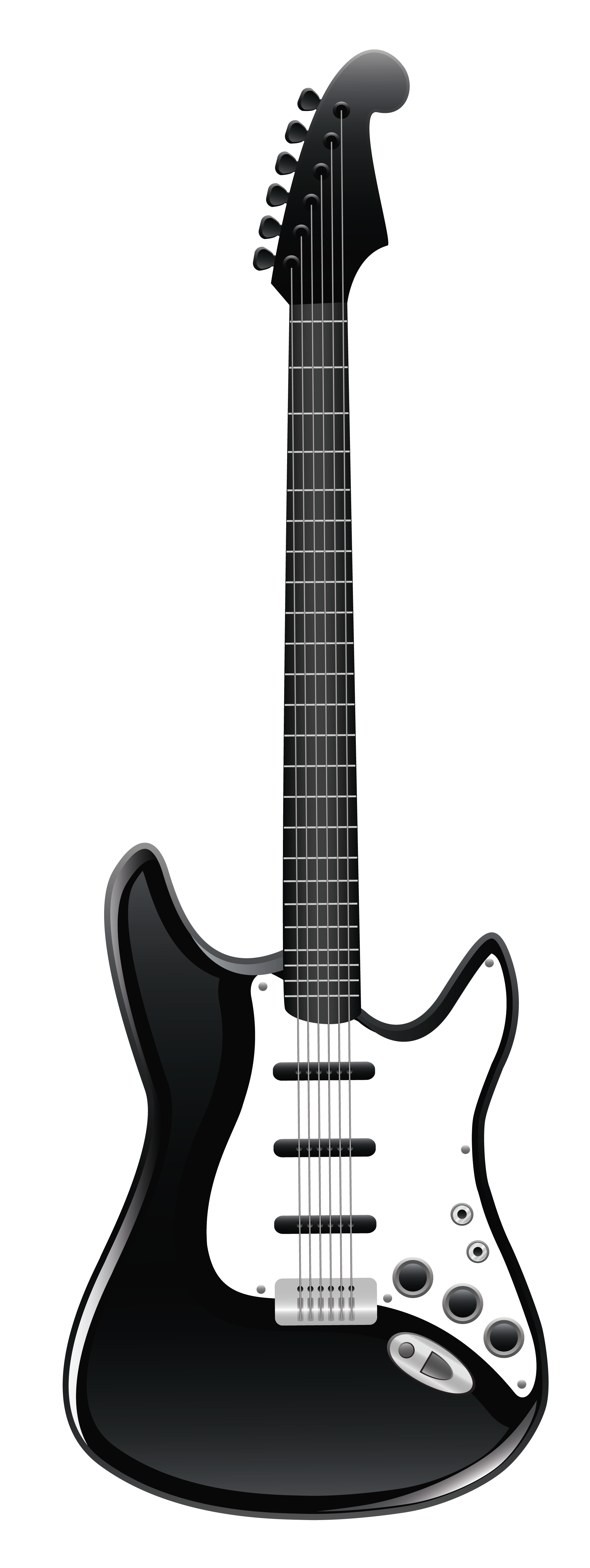 Guitar Black And White Music Png Clipart
