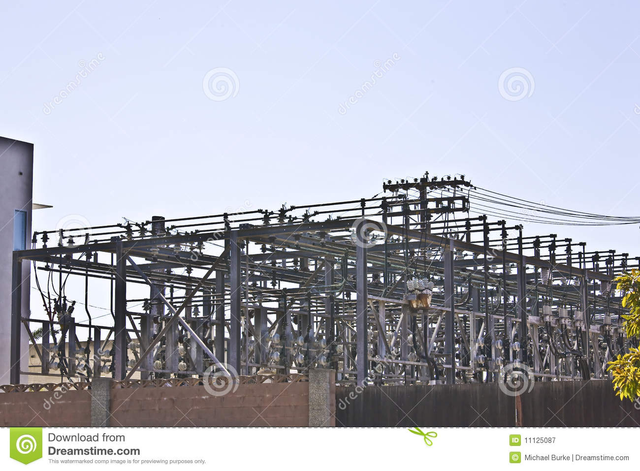 High Voltage Power Distribution Center Royalty Free Stock Photography