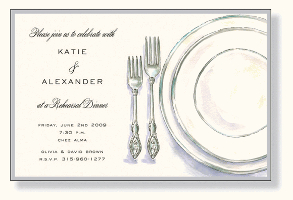 Inviting Company Dinner Plate Invitation