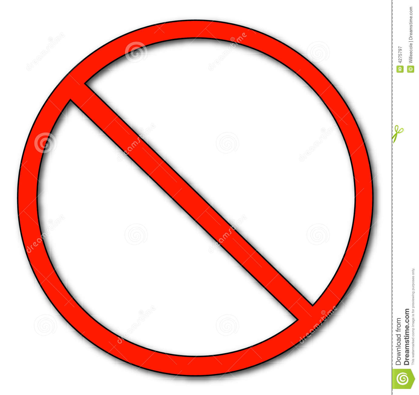 Not Allowed Symbol Royalty Free Stock Photography   Image  4275797
