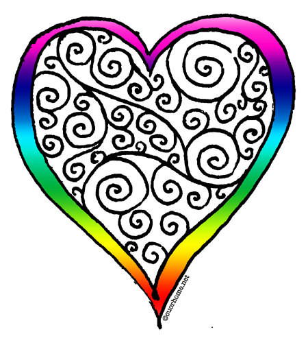 Rainbow Heart    Heart Images    Cuorhome Net