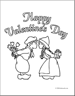 Valentine S Day Clip Art   Valentine Coloring Page   Valentine S