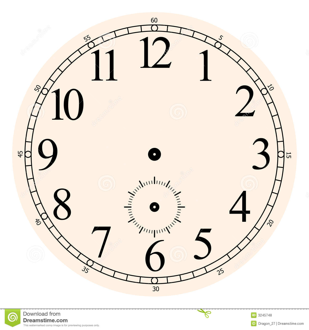 Vector Clipart   You Can Add Your Own Hands To Point To Whatever Time 
