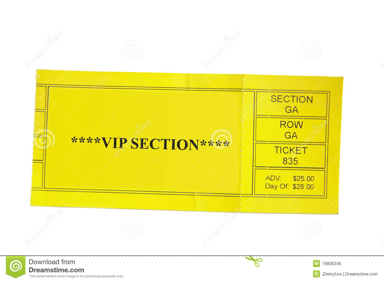 Vip Ticket Royalty Free Stock Image   Image  19806346