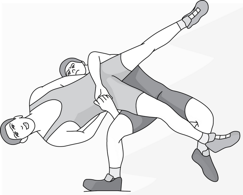 Wrestling Clipart   Lc Wrestling Throw 02 Gray   Classroom Clipart