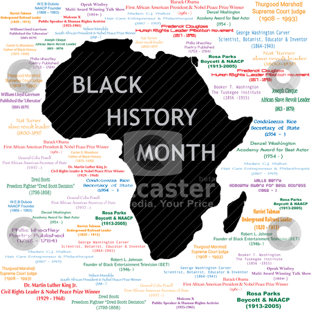 Black History Month Collage Stock Vector Clipart Vector Illustration