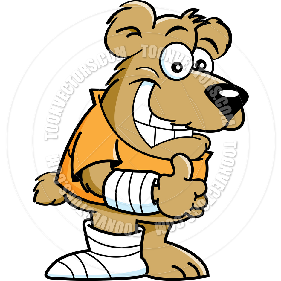 Cartoon Bear With Casts By Kenbenner   Toon Vectors Eps  80935