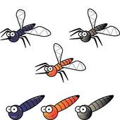 Cartoon Mosquitos   Clipart Graphic