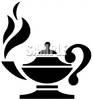 Clip Art Image  Silhouette Of An Oil Lamp