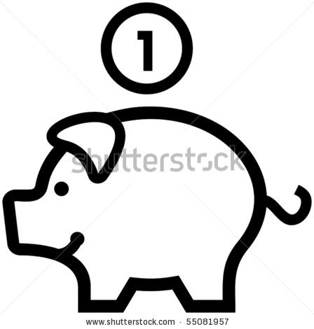 Empty Piggy Bank Clipart Stock Vector Piggy Bank Vector Illustration