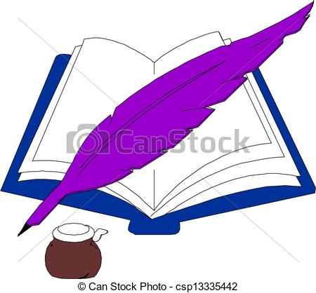 Feather Pen And Paper Clipart Vector   Feather Pen
