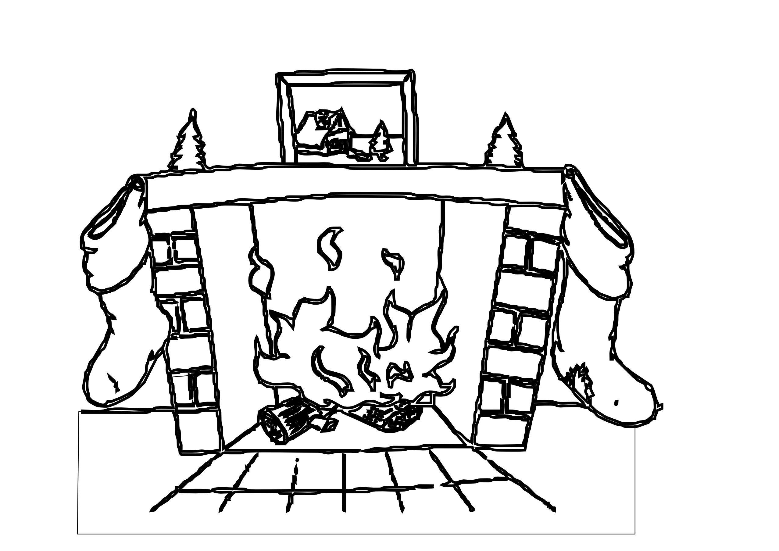 Fireplace Clipart Black And White   Clipart Panda   Free Clipart
