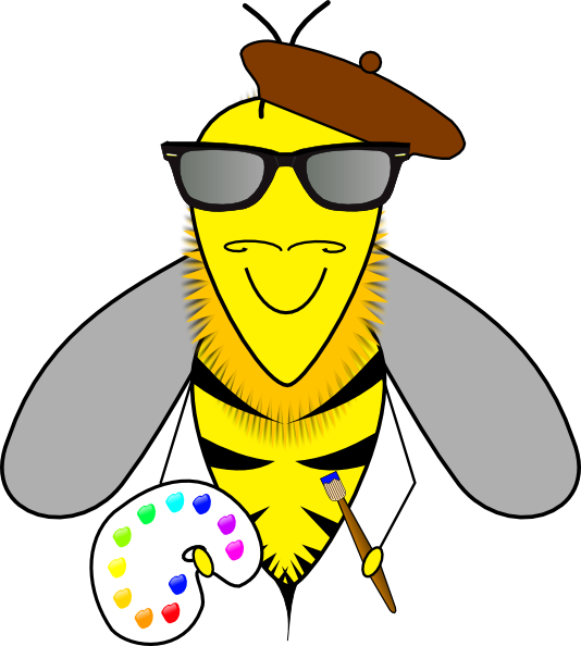 Hipster Bumblebee Clip Art At Clker Com   Vector Clip Art Online