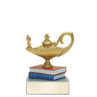 Lamp Of Knowledge Trophy   4   School Trophies   Cheap Sports