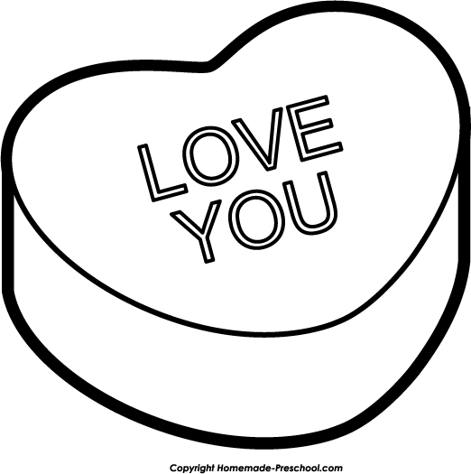 Love You Clipart Black And White   Clipart Panda   Free Clipart