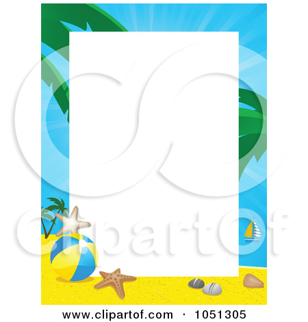 Of A Tropical Beach Frame Around White Space By Elaineitalia  1051305