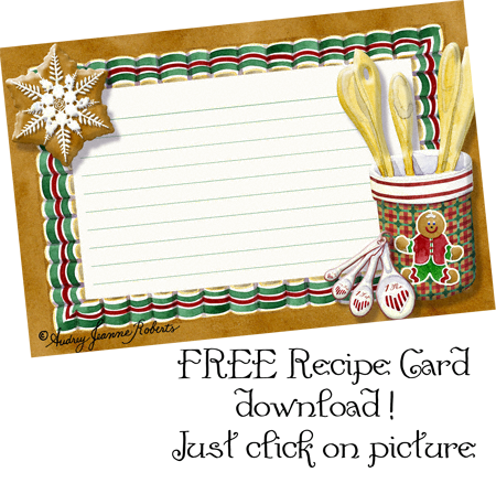 Recipes And Recipe Cards   Audrey Jeanne S Expressions