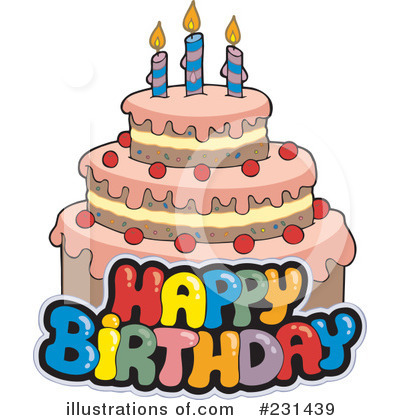 Royalty Free  Rf  Birthday Cake Clipart Illustration By Visekart