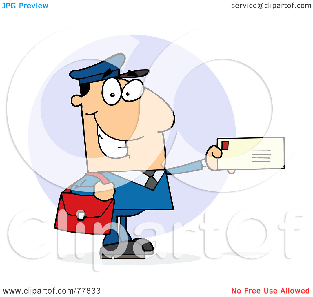 Royalty Free  Rf  Clipart Illustration Of A Caucasian Postal Worker