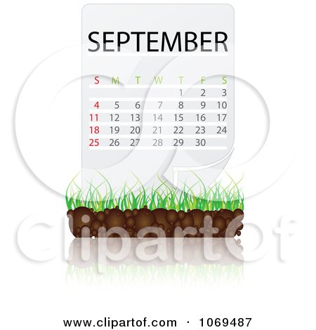 September Calendar Over Soil And Grass By Andrei Marincas