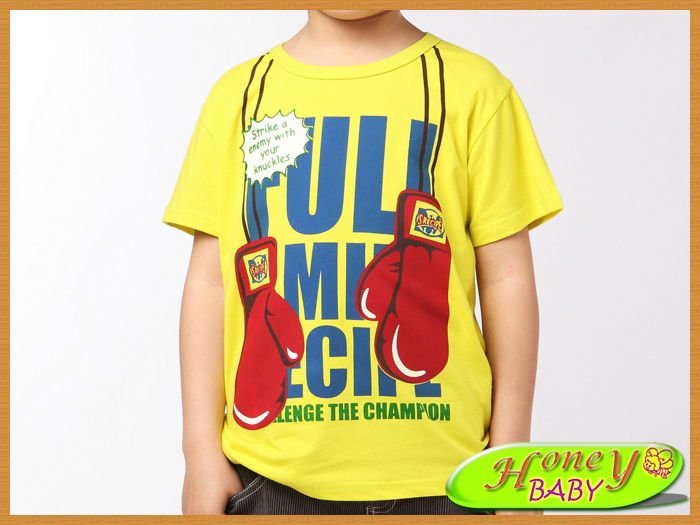 Boy Girl Infant Short Sleeve Cotton T Shirt Dm049520 Yellow Orange Jpg