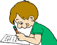 Boy Homework Clipart 272 Writing School Clipart Boy Writting 1  Gif
