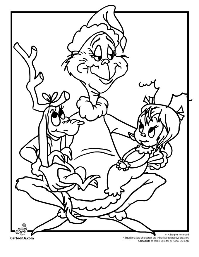 Coloring Pages Of The Grinch   Free Printable Coloring Pages