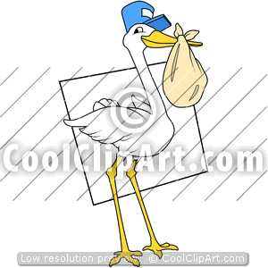 Coolclipart Com   Clip Art For  Baby Birth Stork   Image Id 124006