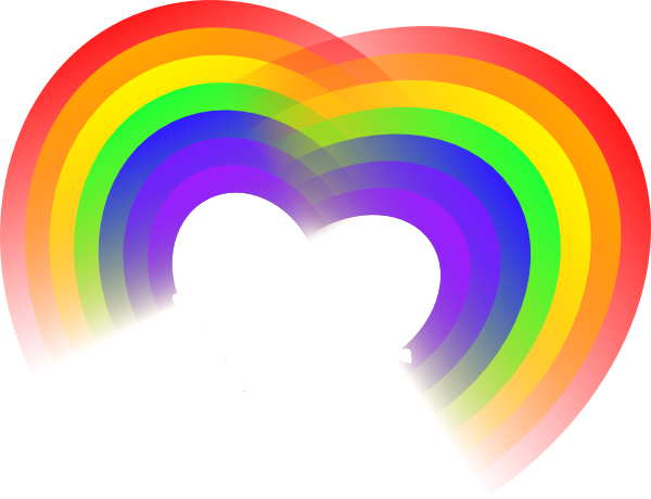 Double Rainbow Heart Clip Art At Clker Com   Vector Clip Art Online
