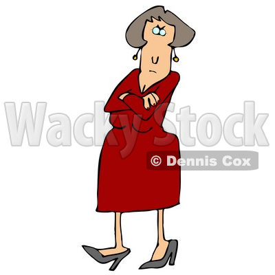 Foot With A Stern Expression On Her Face Clipart Illustration Graphic