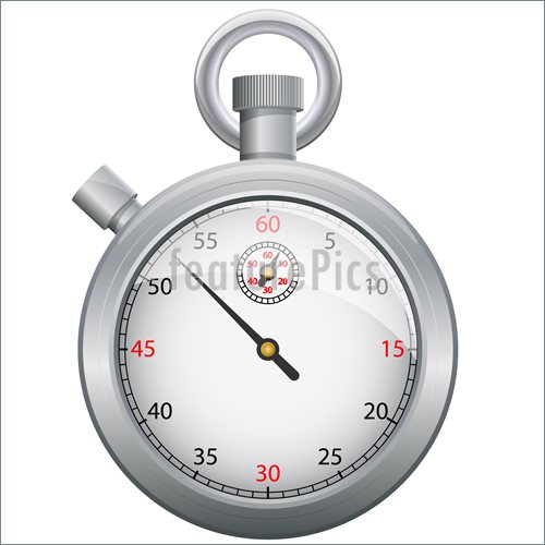 Illustration Of Stopwatch Time Icon  Vector Clip Art To Download At