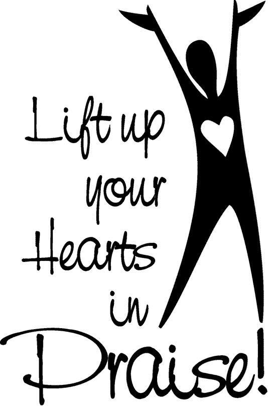 Lift Up Your Hearts In Praise Man Worshiping To God Jesus Christ