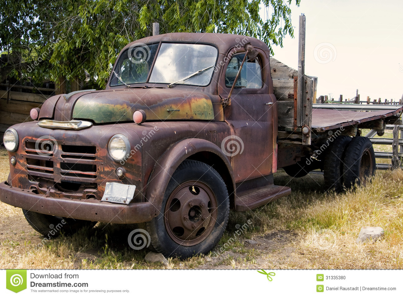 Old Rusty Faded Farm Truck Relic Stock Photo   Image  31335380