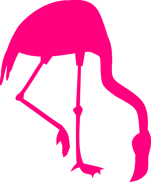 Pink Flamingo Silhouette Clip Art At Clker Com   Vector Clip Art