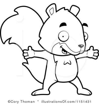 Squirrel Clipart Black And White Royalty Free Squirrel Clipart
