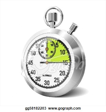     Stopwatch With Green 15 Sec Segment  Clipart Drawing Gg58182203