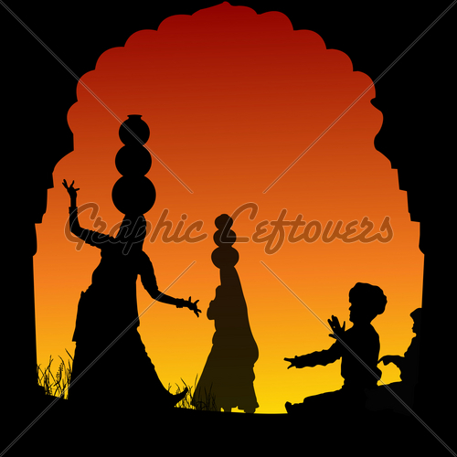 Traditional Dance Silhouette Silhouette Vie Traditional