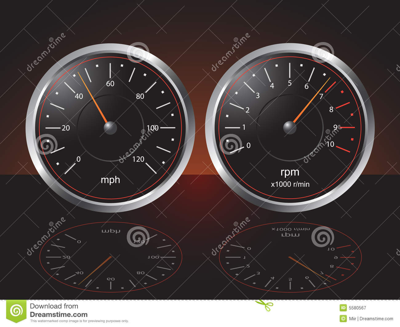 Automobile Dashboard Gauges Royalty Free Stock Photography   Image