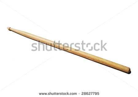 Bass Drum Sticks Clipart Wooden Drum Stick On White