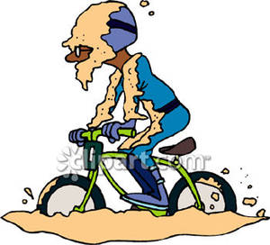 Bike Racer Covered In Mud Royalty Free Clipart Picture 081221 032156